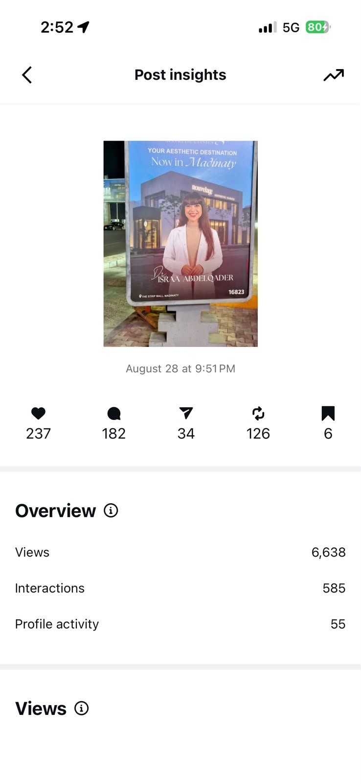 Post insights overview screenshot